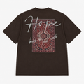 Hope Patchwork Design Oversize T-Shirt Braun