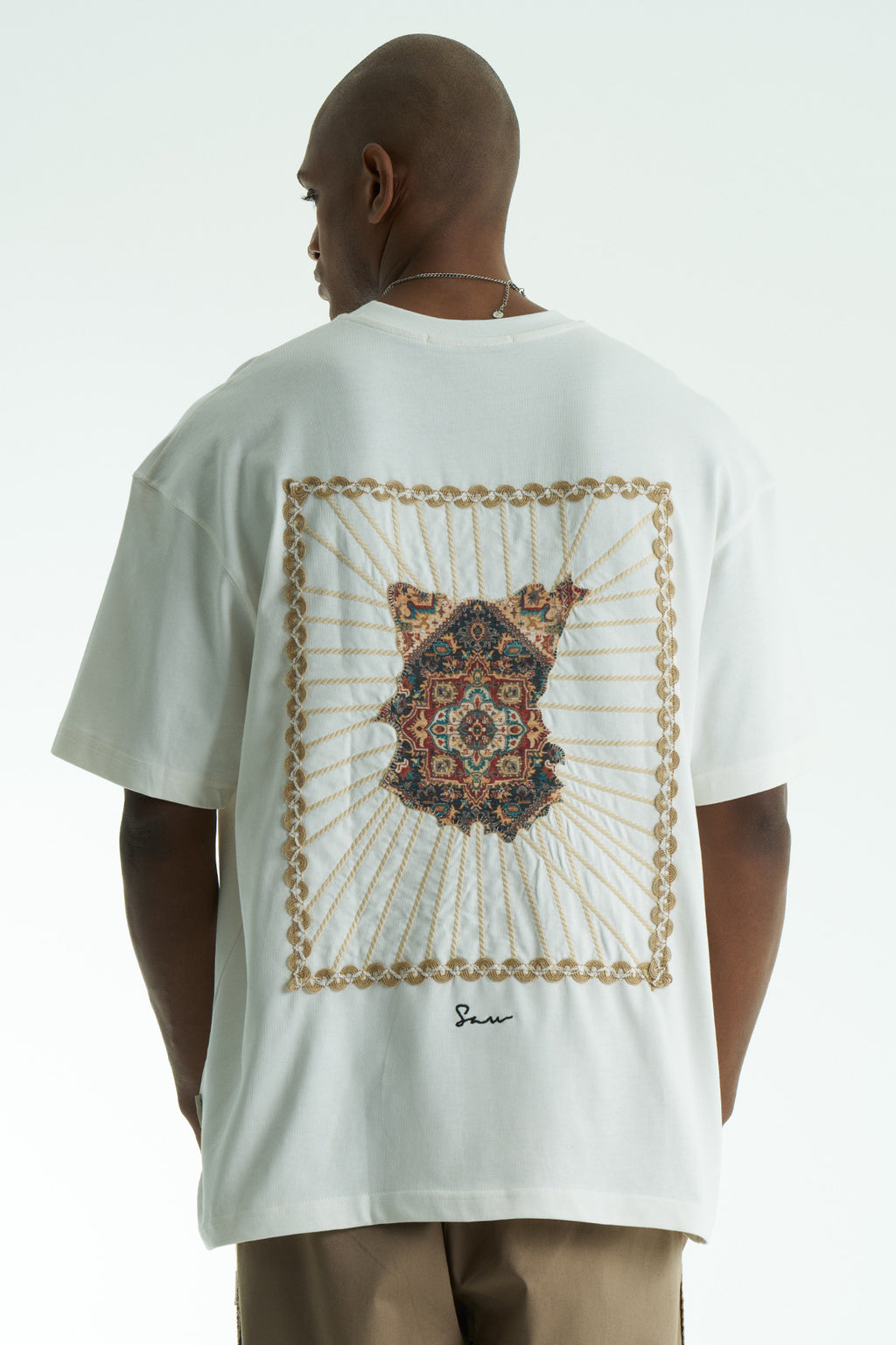 Heritage Patchwork Design Oversize T-Shirt