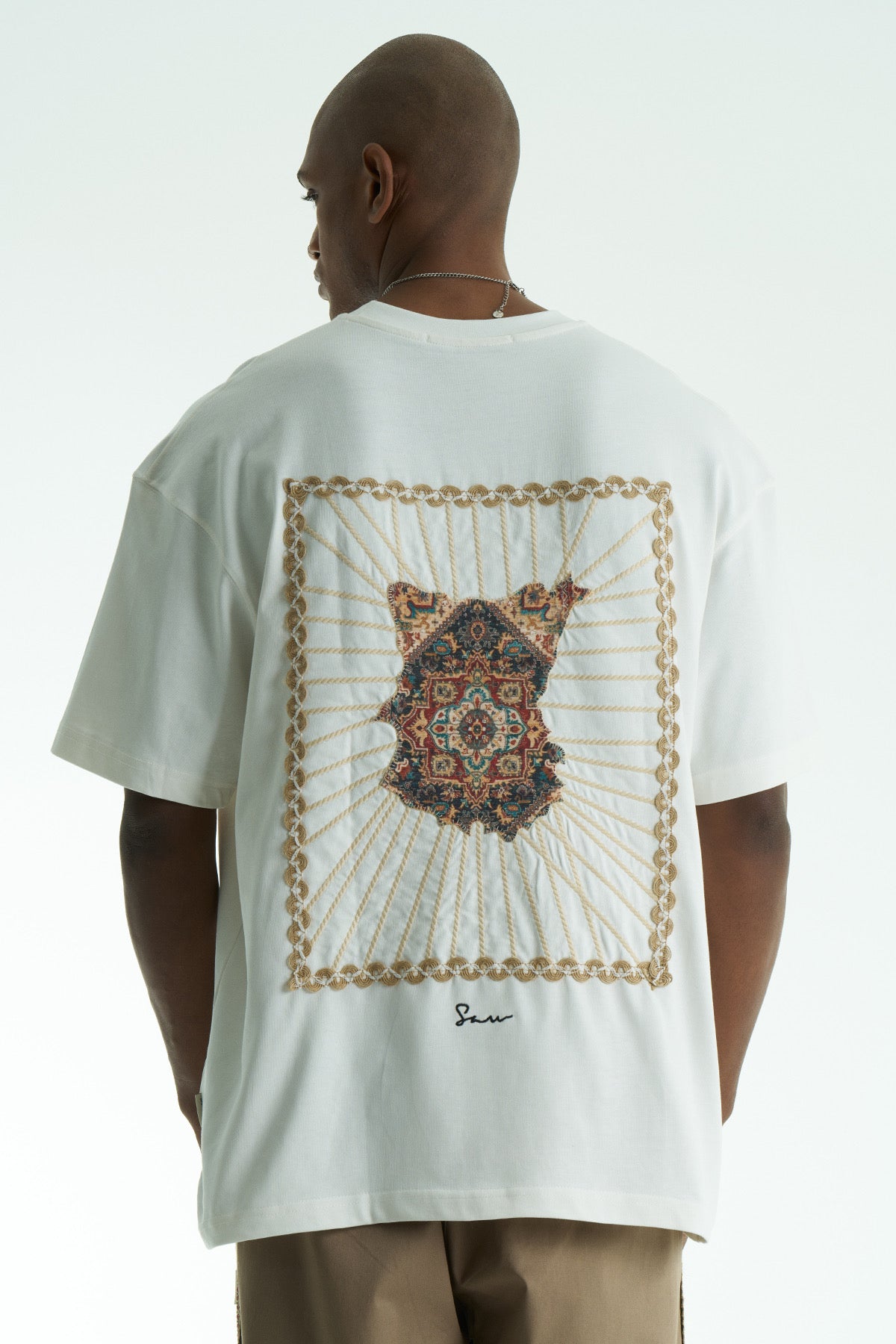 Heritage Patchwork Design Oversize T-Shirt