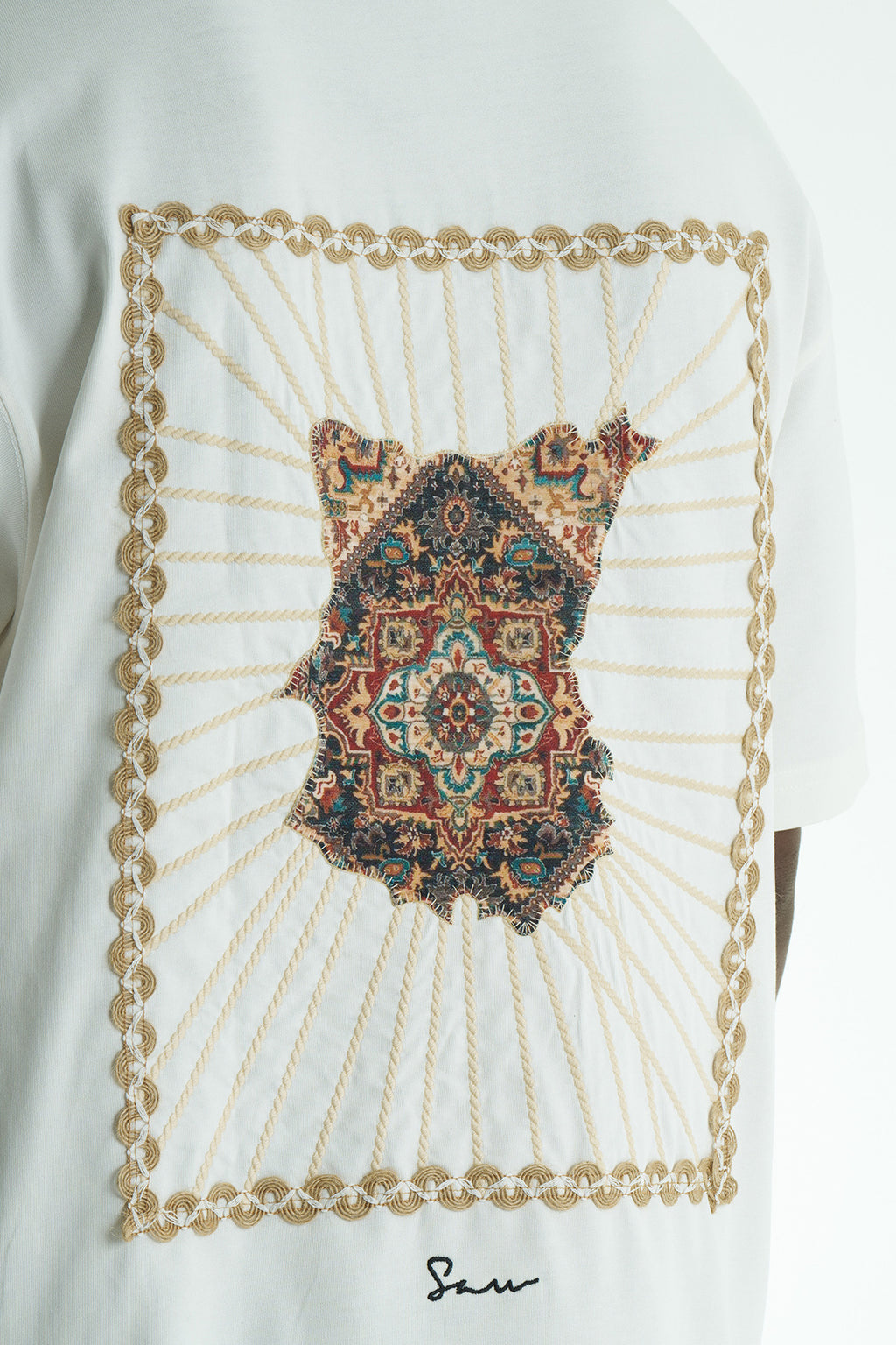 Heritage Patchwork Design Oversize T-Shirt