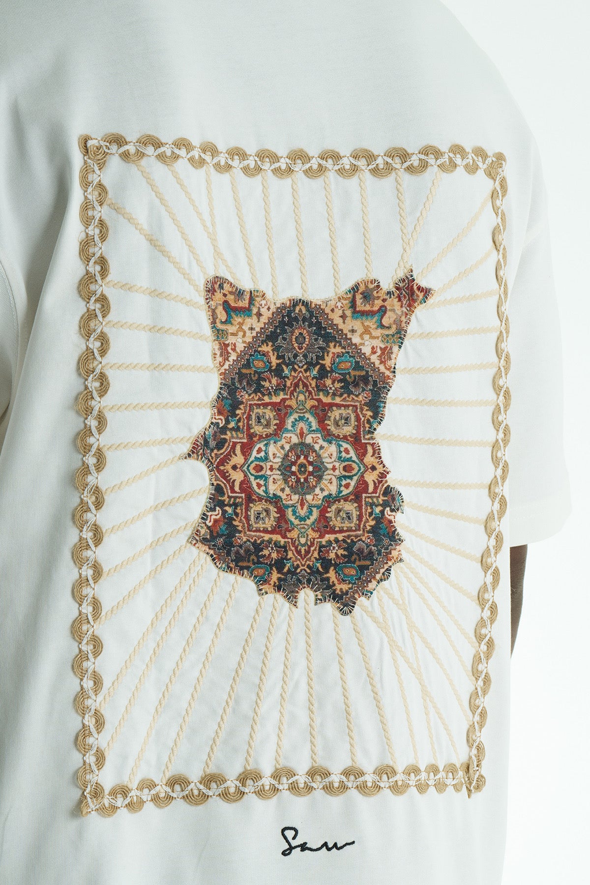 Heritage Patchwork Design Oversize T-Shirt