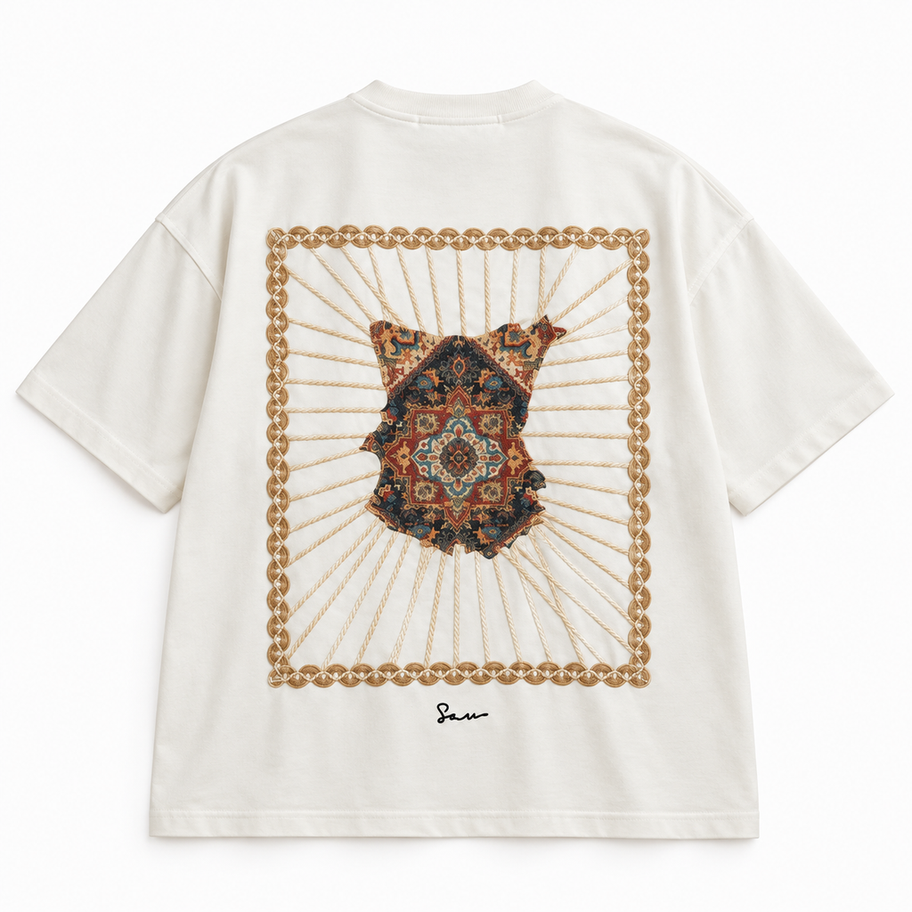 Heritage Patchwork Design Oversize T-Shirt