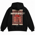 Imperfection Patchwork Design Oversize Hoodie Schwarz