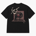 Be Free Patchwork Design Oversized T-Shirt Black