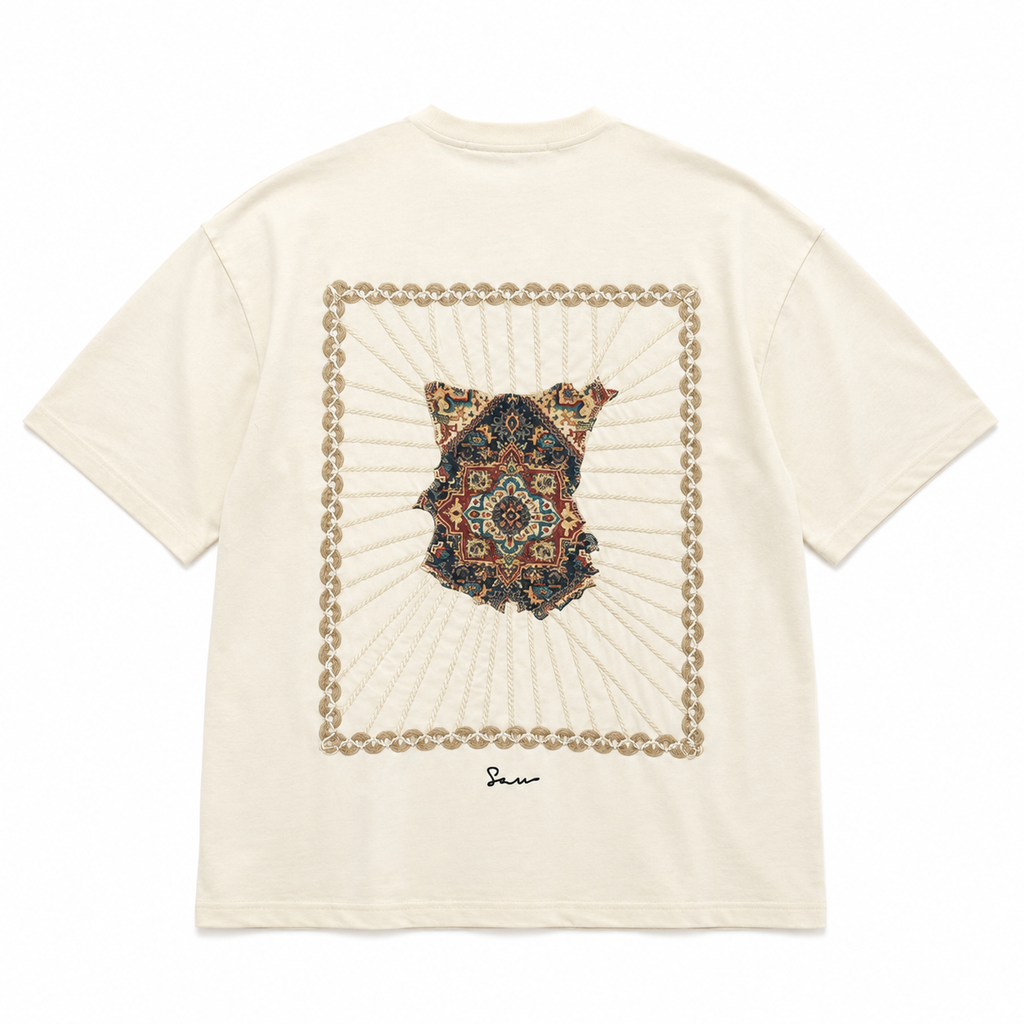 Heritage Patchwork Design Oversize T-Shirt