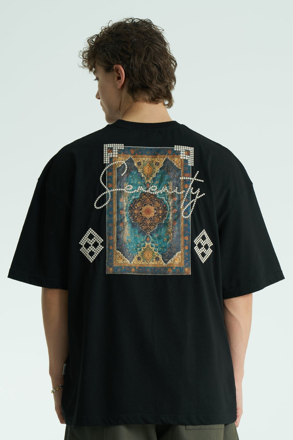 Medallion Patchwork Design Oversize T-Shirt