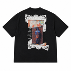 Raven Heart Patchwork Design Oversize T-Shirt