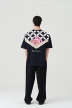 Bloom Patchwork Design Oversize T-Shirt
