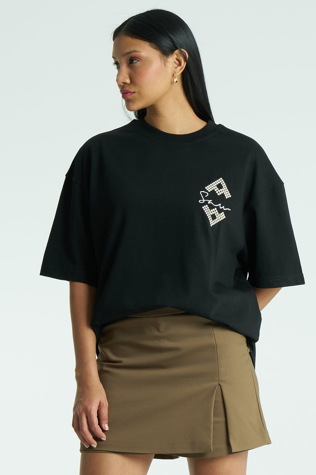 Medallion Patchwork Design Oversize T-Shirt