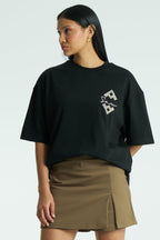 Medallion Patchwork Design Oversize T-Shirt
