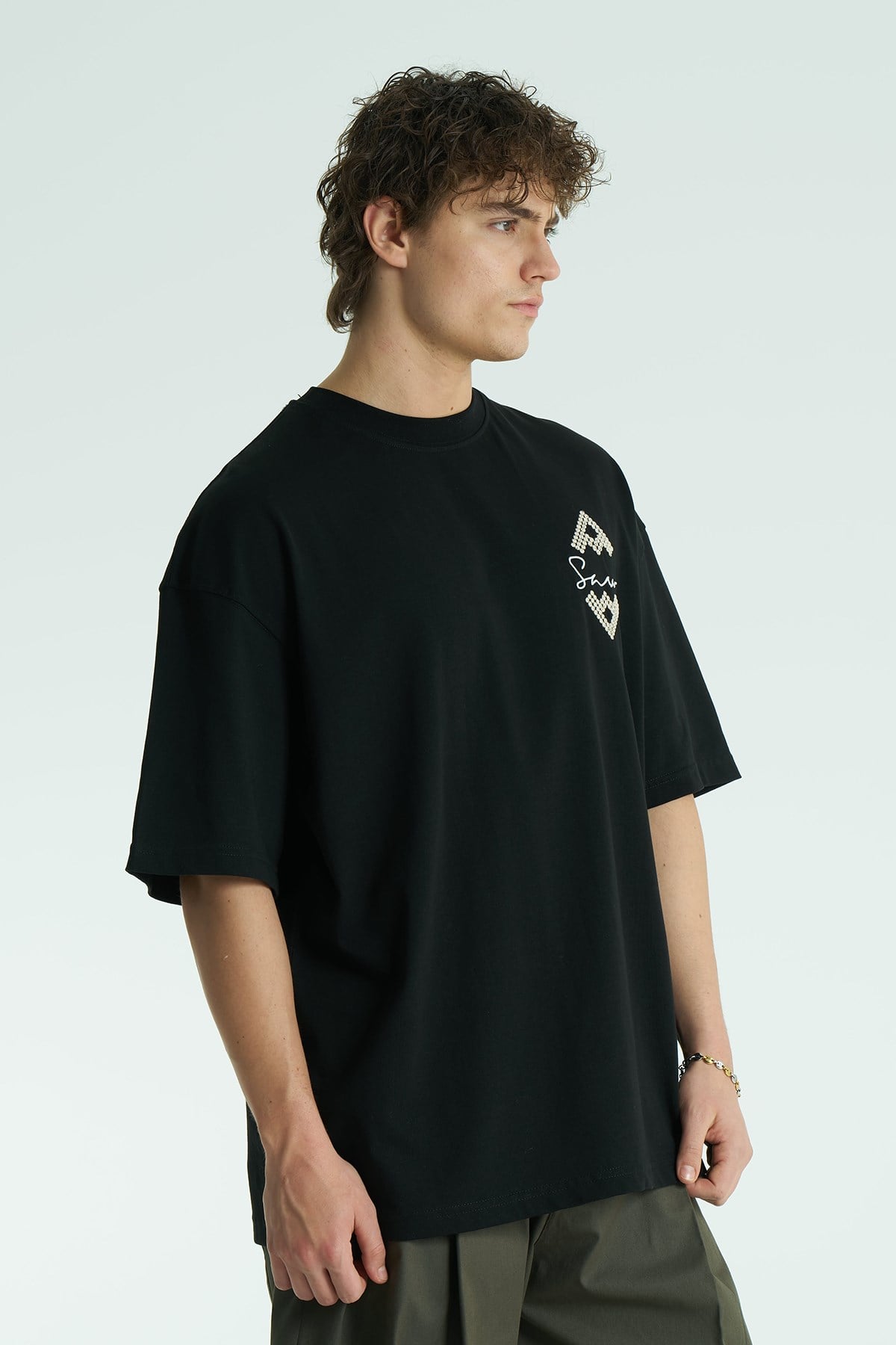 Medallion Patchwork Design Oversize T-Shirt