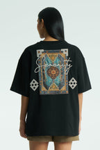 Medallion Patchwork Design Oversize T-Shirt