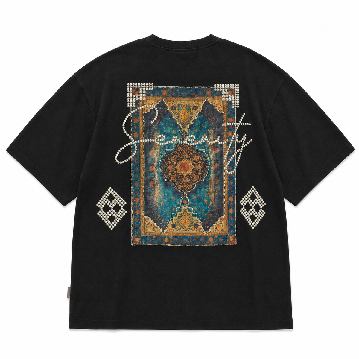 Medallion Patchwork Design Oversize T-Shirt