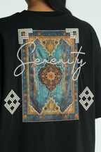 Medallion Patchwork Design Oversize T-Shirt