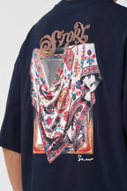 Tell a Story Patchwork Design Oversize T-Shirt