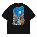 Venice Patchwork Design Oversize T-Shirt