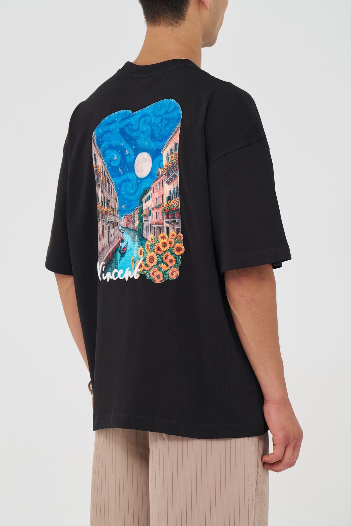 Venice Patchwork Design Oversize T-Shirt